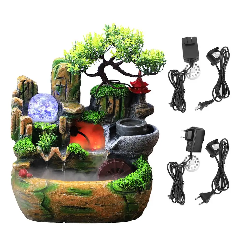 Инновационная Смола Rockery настольный фонтан аквариум домашний стол украшение