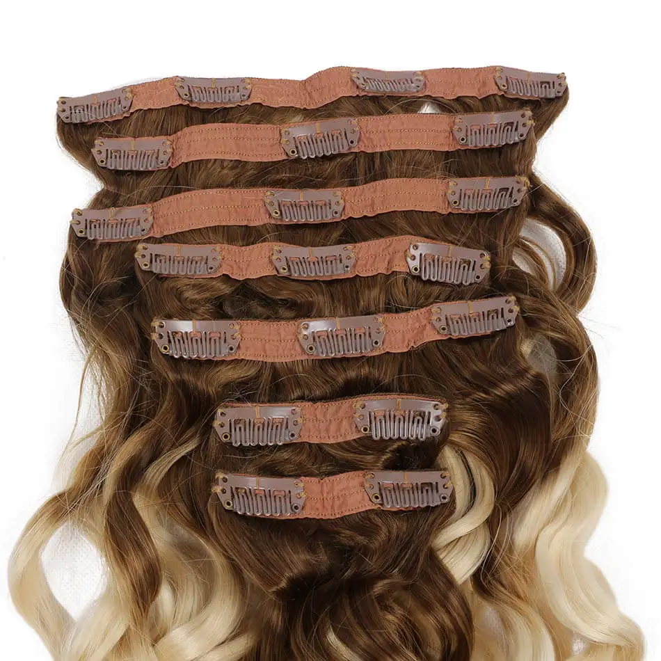 Beauty On Line Synthetic Clip in Hair Extensions Double Weft Body Wave 7 Pieces/Lot 24Inches T10/613 Color | Шиньоны и парики