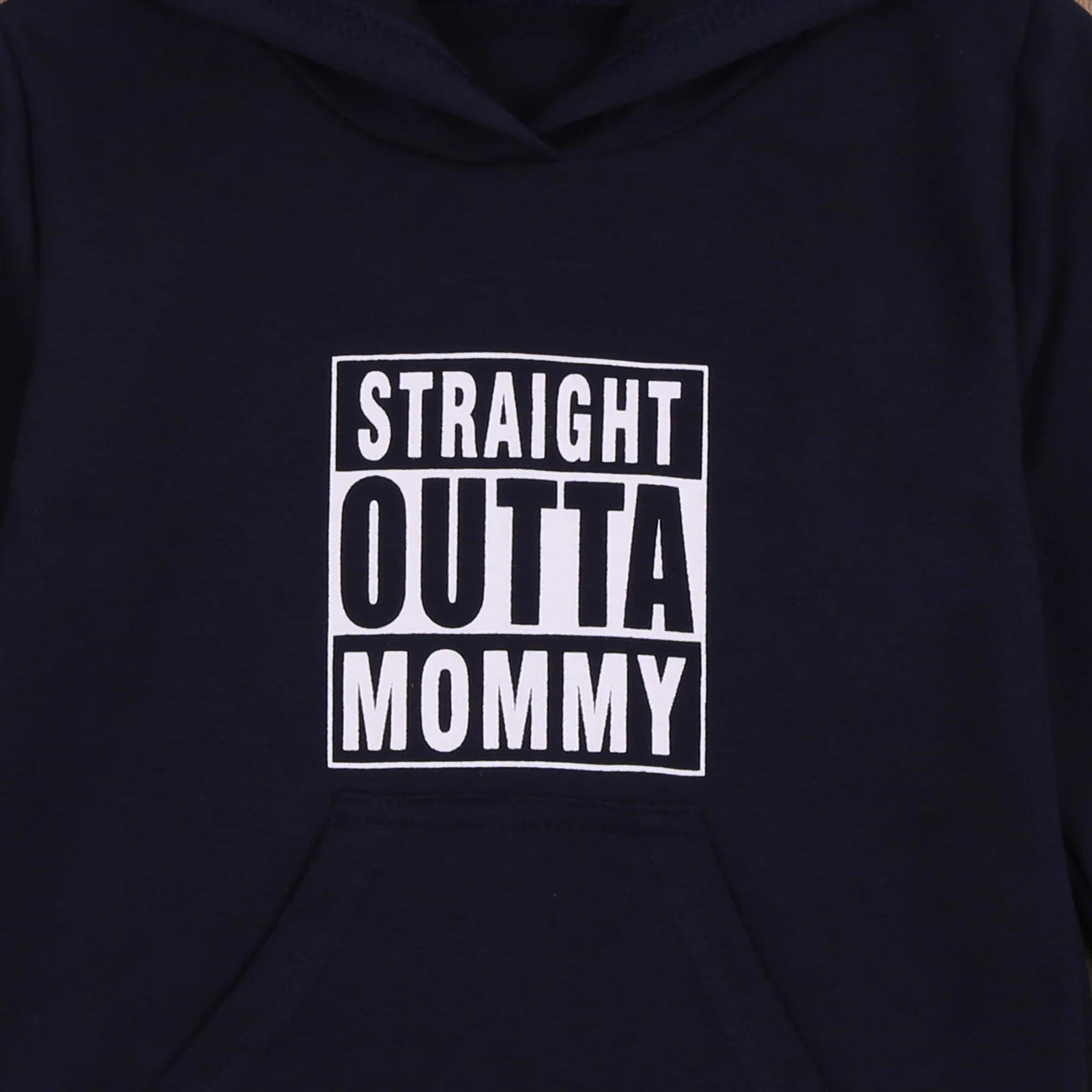 Kids Hoodie, Fall Unisex Top, V-Neck Home Outdoor Elastic Words Printed Warm Kangaroo Pocket Hat Blouse