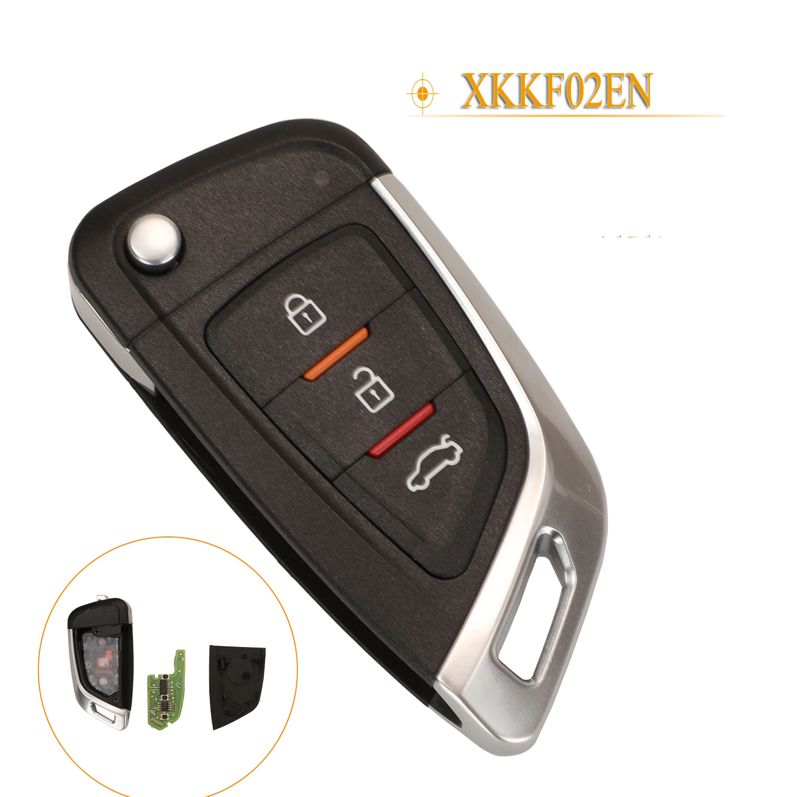 

jingyuqin 3 Buttons Universal Remote Control Car Key For Xhorse VVDI/VVDI 2 Fob XKKF02EN