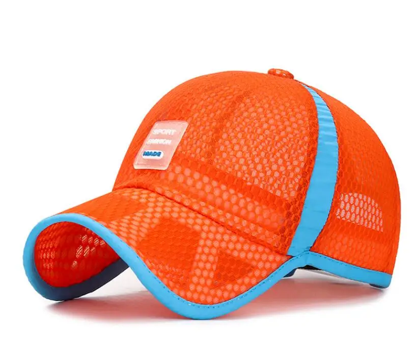 

2021 Fashion Summer Cap Mesh Breathable Snapback Hat Sun Caps
