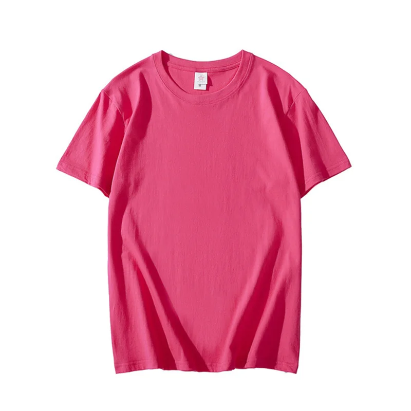 

2021 summer cotton men's fashion top casual short sleeves pure color neutral round collar cotton T-shirt