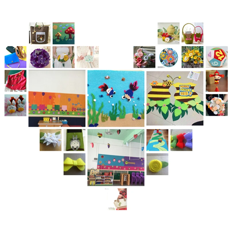 40 шт. Ткань Войлок Нетканые Чувствовал Украшения Дома Картины Комплект Для