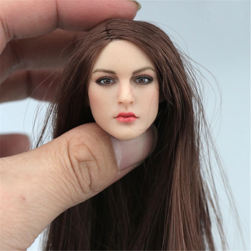 1/6 масштаб KIMI TOYS KT005 Азия девушка женщина голова лепить длинные прямые волосы голова резьба голова модель подходит 12 ''фигурка тела