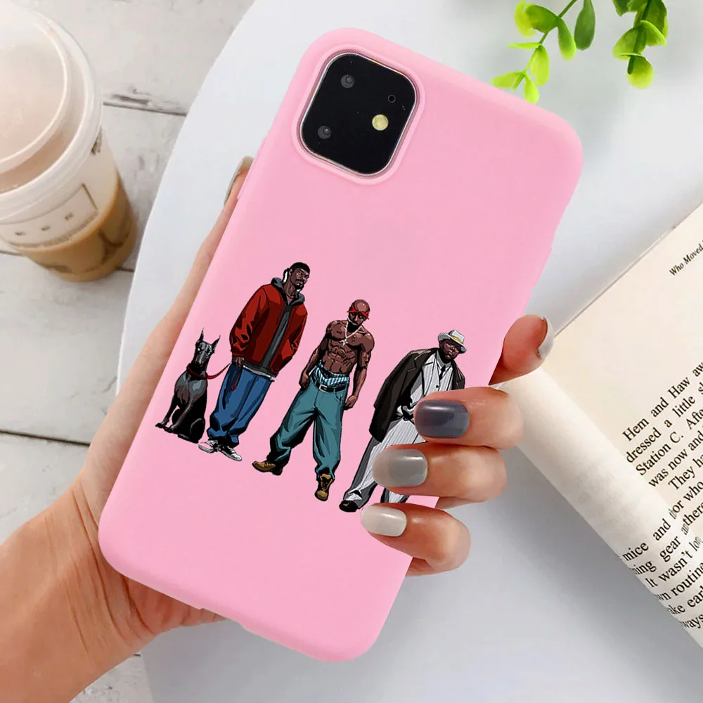 

Hot Popular Rapper 2pac singer Tupac Pink Phone case For iPhone 12 11 Pro Max 8 7 6 6S Plus XR X XS Max SE2020 Coque Fundas