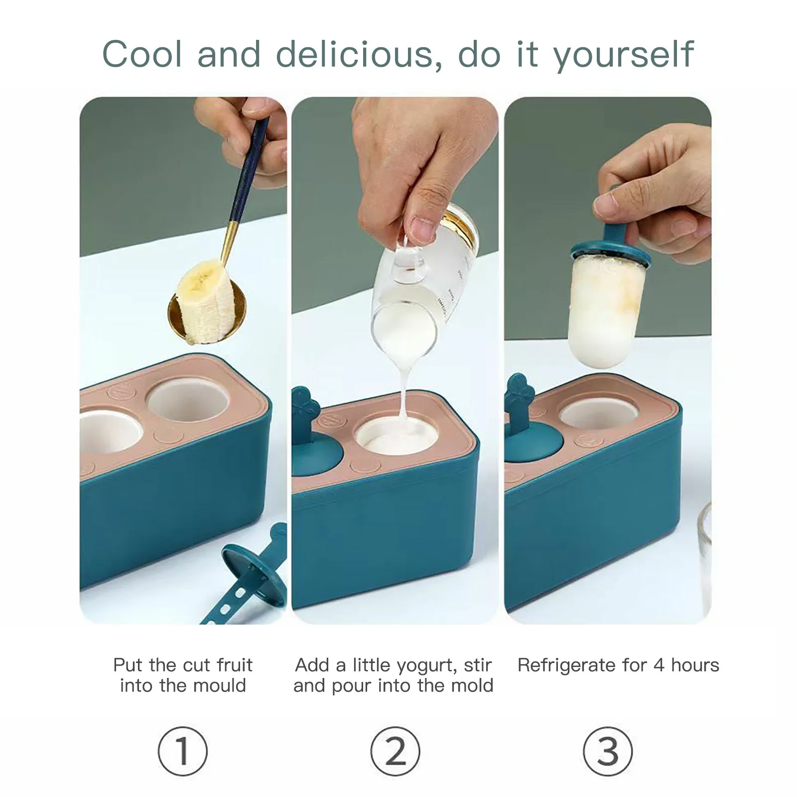 

Ice Cream Tools Silicone Ice Meker Handmade Diy Ice Mold Silicone Ice Cream Mold Making Ice Box Popsicle Silicone Mold Hot Sale