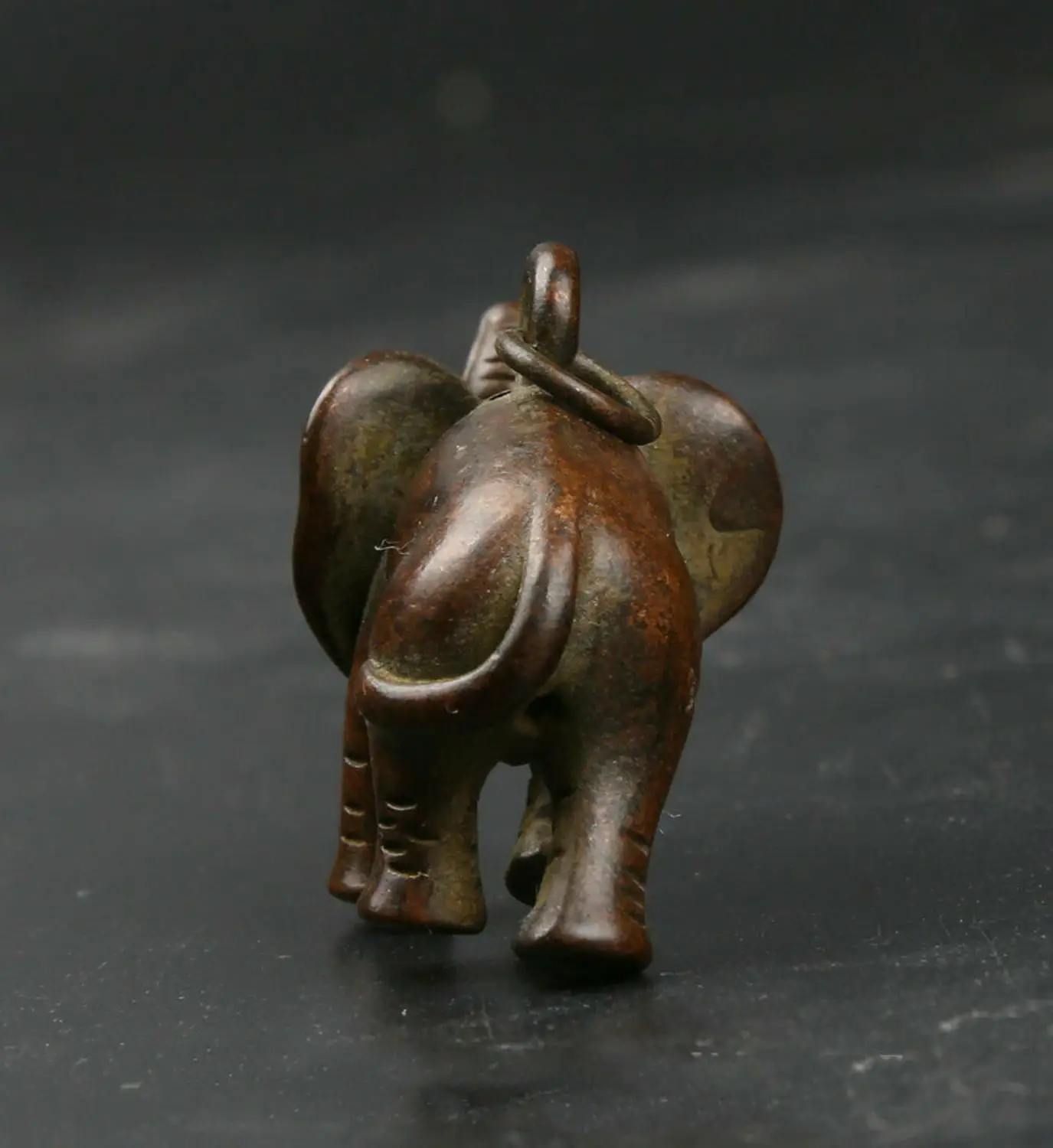 41 мм маленький Curio Китайский Бронзовый Милый животное слон Heffalump кулон статуя