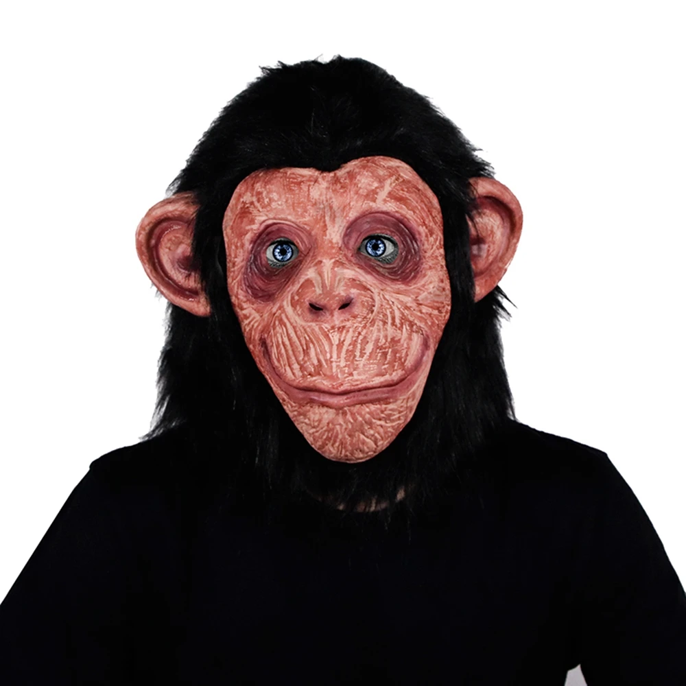 Molezu маски Gorilla вечерние латексные с длинной шерстью крупные обезьяны|Маски для