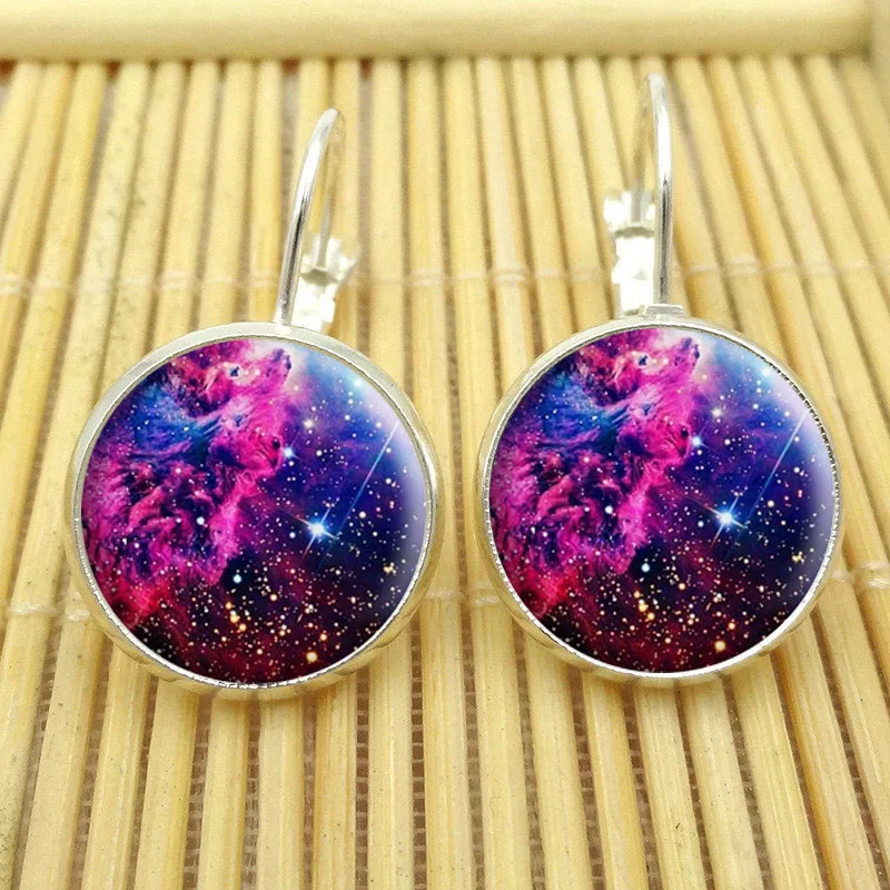 6 стилей модные серьги с гальваническим космическим покрытием французское