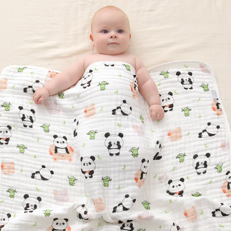 

6-слойное хлопковое Марлевое банное полотенце высокой плотности детское одеяло для новорожденных одеяло банное полотенце