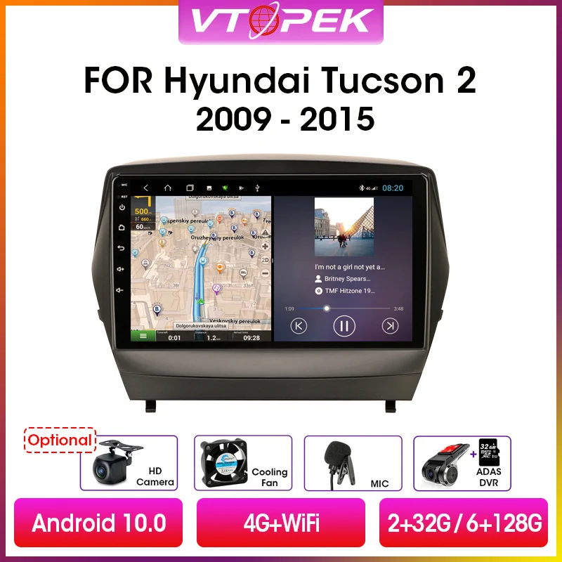 Автомагнитола Vtopek мультимедийный видеоплеер на Android 10 0 с 9 &quotэкраном GPS