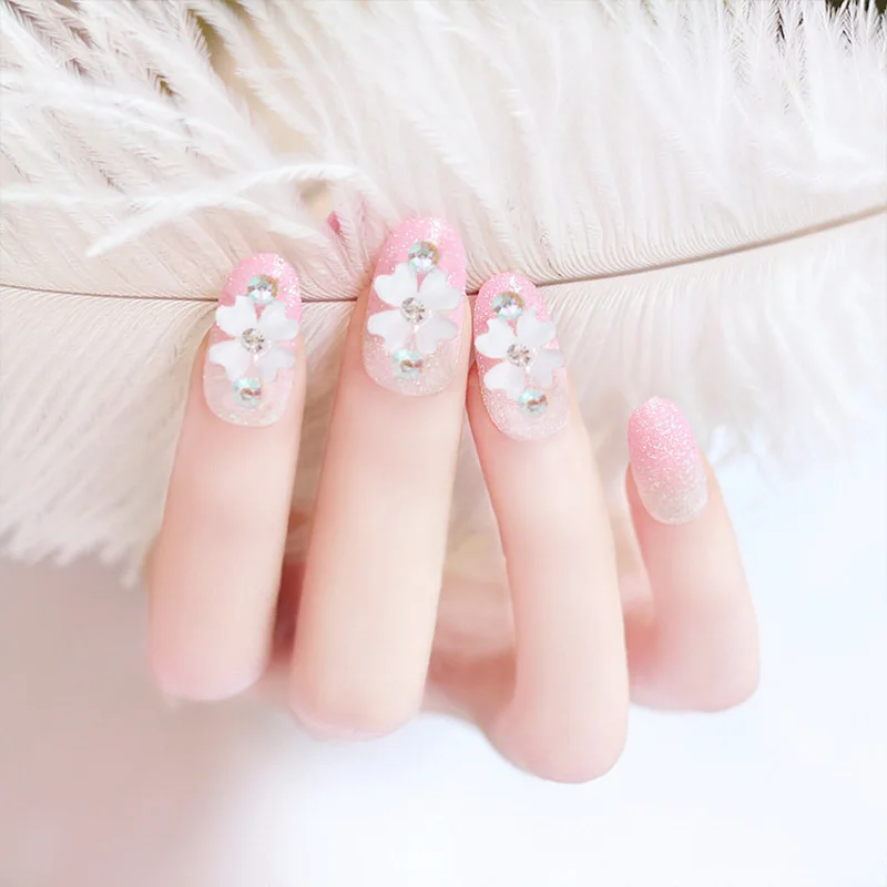 style7 24 шт./упаковка, красивые накладные ногти с клеем, короткие, с золотыми большими блестками, накладные ногти для девушек, черные, вечерние, акриловые ногти - Цвет: style7