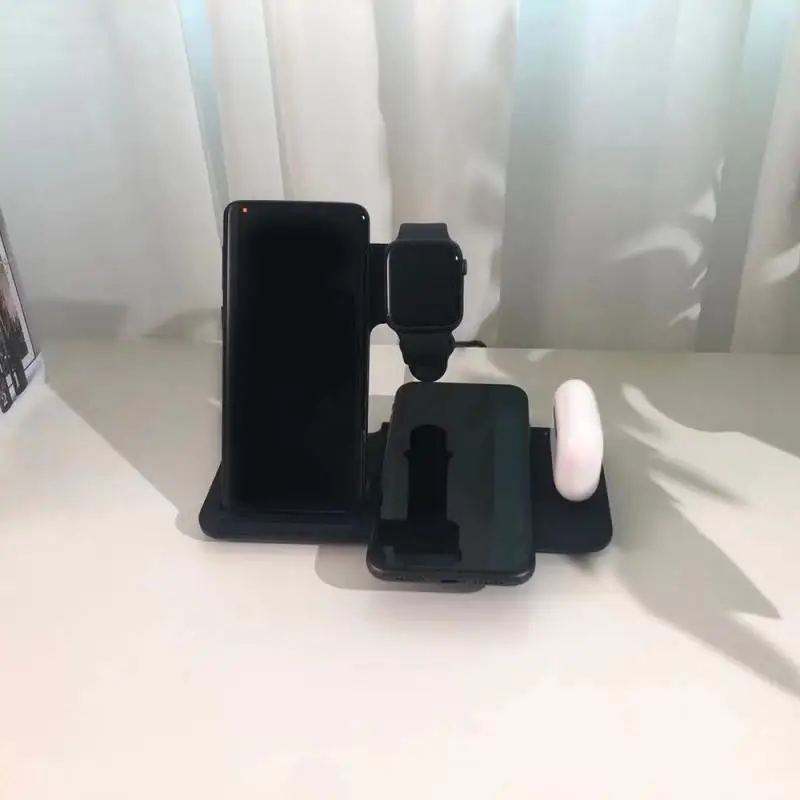 Беспроводное зарядное устройство 4 в 1 для iPhone X XS MAX XR 11 быстрая Беспроводная