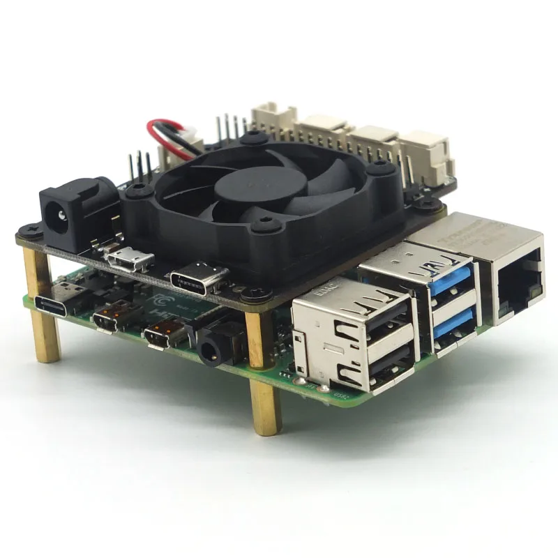 Плата расширения Raspberry Pi 4 Model B X735 с автоматическим охлаждением и безопасным