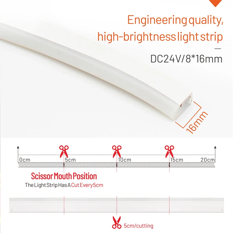 Светодиодная лента 24 В постоянного тока гибкая неоновая лампа водонепроницаемая