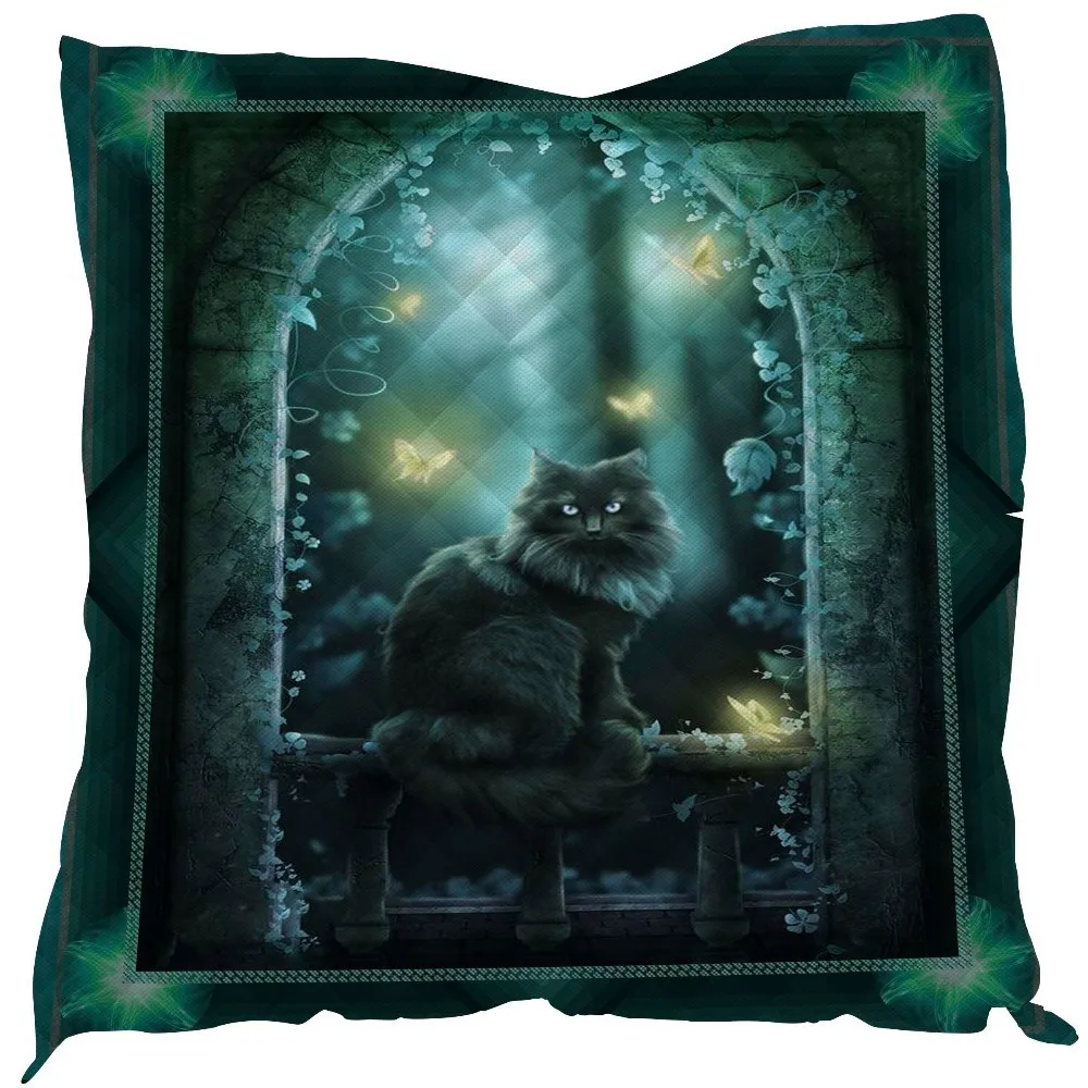 Одеяло с рисунком кота и аниме для дома школы покрывало дивана Королевский