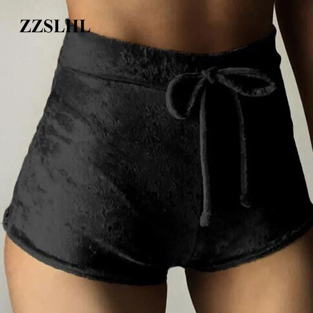 

Women Velvet Shorts Fashion Workout Short Pants Fitness Soft Shorts