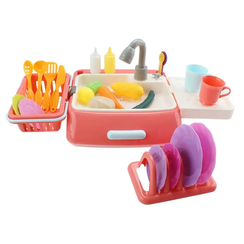 

Children Simulation Plastic Electric Dishwasher Sink Pretend Play Kitchen Toys Kids Early Education Birthday Gifts R7RB
