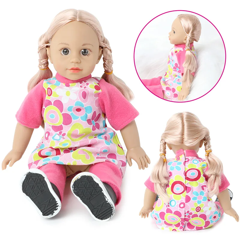 

18 Inch Lifelike Silicone Bebe 46cm Baby Doll Realistic Sounds DIY Reborn Doll Clothes Skirt Coat Birthday Toys for Gifts Kids