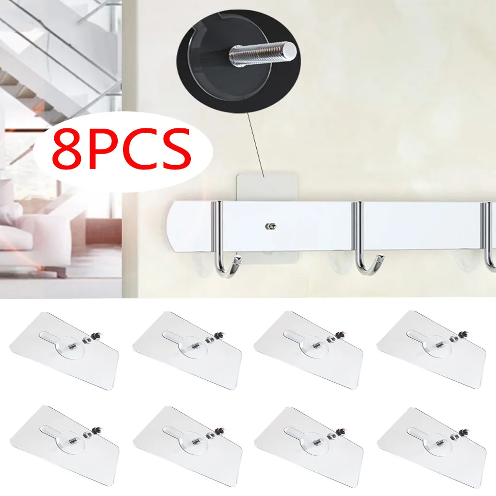 Non-trace Transparent Strong Self Adhesive Door Wall Hangers Hook For Silicone Storage Hanging Kitchen Magic Bathroom Accessorie | Дом и сад