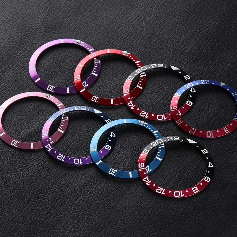 38 мм 36 цвета: черный зеленый синий Алюминий Винтаж рамка вкладыш циферблат для