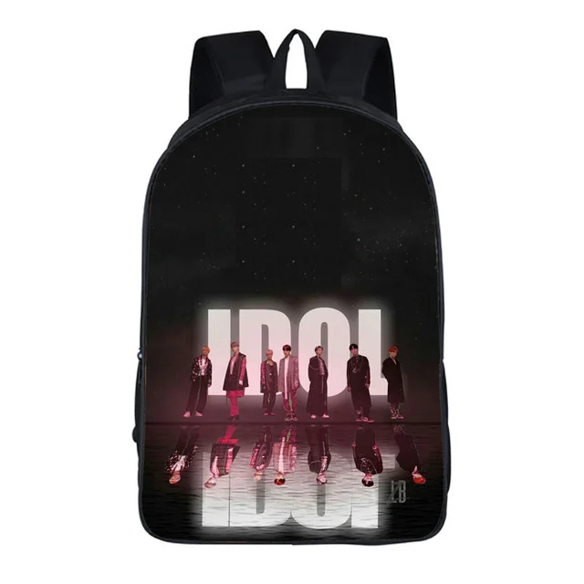 printed backpack 1 Школьный рюкзак Sac A Dos Kpop K-pop K Pop школьный рюкзак для девочек-подростков - Цвет: printed backpack 1