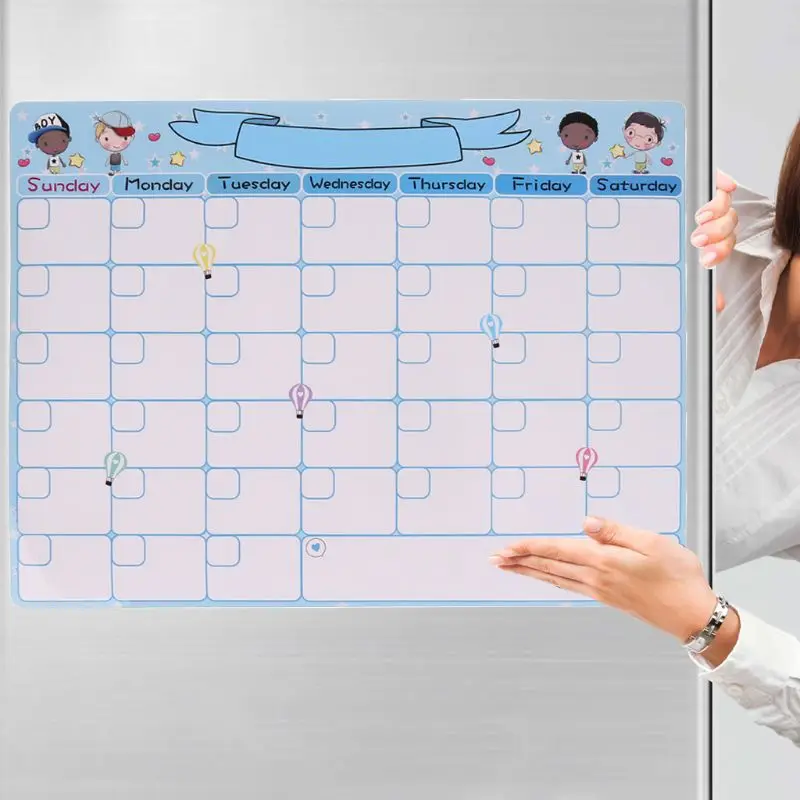 Милая магнитная доска для ежемесячного планирования на холодильник|Доска