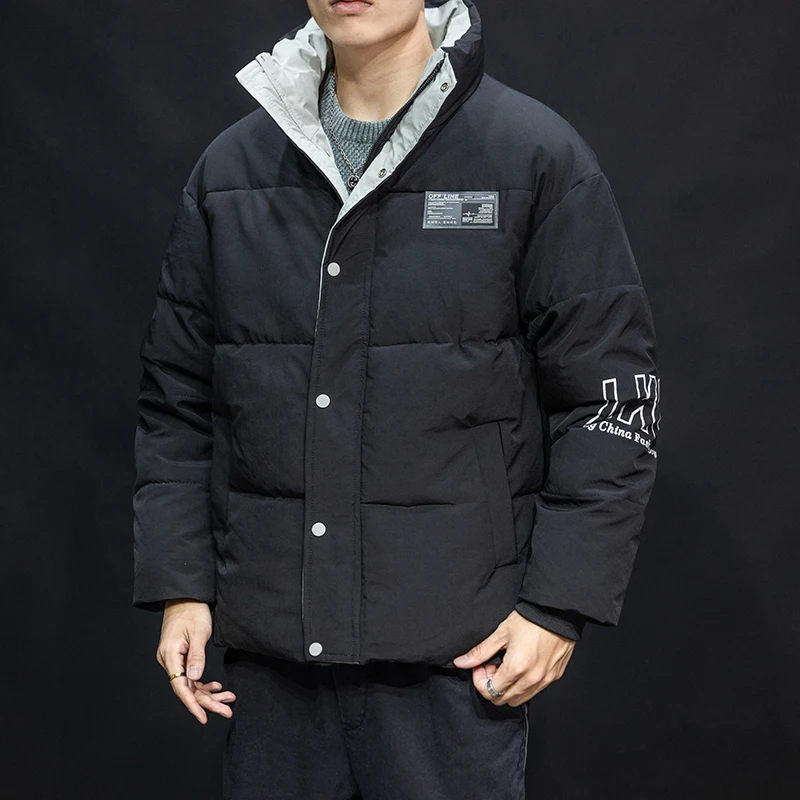 

mens winter jackets and coats Japanese Black Wall Machedar Collar Tooling Cotton Coat Thicken Student Quilt coat men 6602-P108