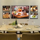 Овощи, хлеб, фрукты, пицца, морская еда, кухня, холст, картина, плакаты для ресторана, Настенная картина, картина для гостиной