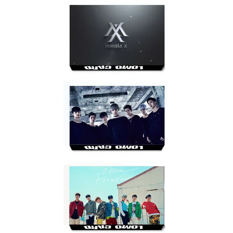 YANZIXG KPOP MONSTA X альбом самодельная бумага ЛОМО карта фото карта Плакат HD Фотокарта Поклонники Подарочная коллекция