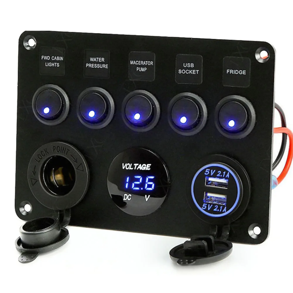 Зарядное устройство для прикуривателя Yacht Car Socket светодиодный вольтметр 12V power Dual