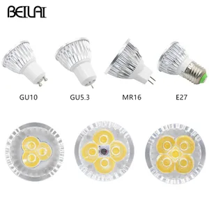 Приглушаемая Светодиодная лампа GU10 для точечного светильника, лампа светодиодный, 265 в, 220 В, GU5.3, 3 Вт, 4 Вт, 5 Вт, 85-110 В, 12 В постоянного тока