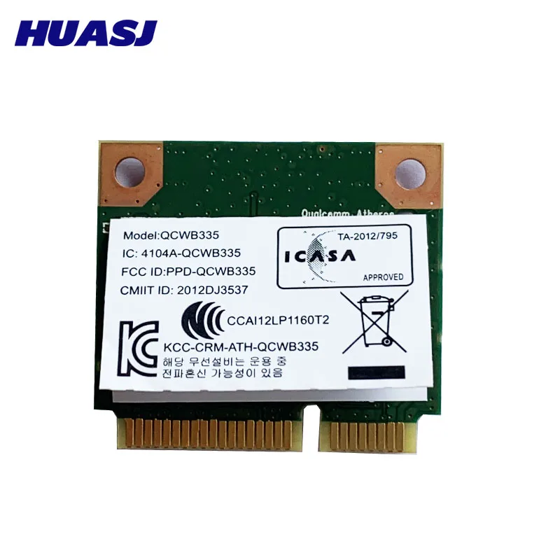 Беспроводная Wi-Fi карта Huasj Atheros AR9565 QCWB335 150 Мбит/с + BT4.0 Mini pci-express WLAN | Компьютеры и