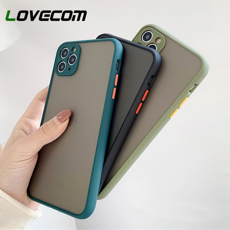 Защитный чехол LOVECOM для iPhone 11 Pro Max XR X XS 7 8 6S Plus мягкий матовый из ТПУ и
