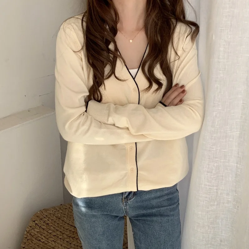 HziriP женский свитер куртка пальто новинка 2020 OL Ретро стиль базовый v-образный