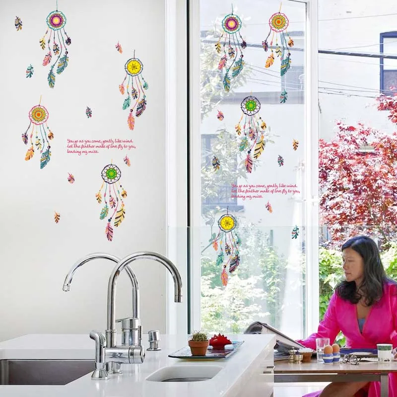 Настенная бумага в этническом стиле настенная форме пера гостиная фоновая стена