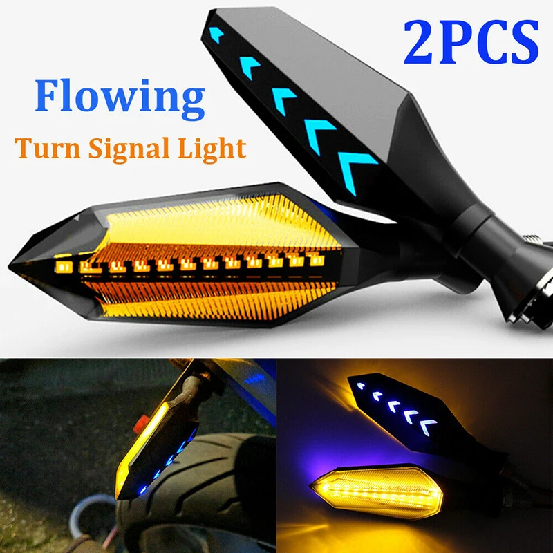 

3-wire Turn Signal Light Blinker 2pcs Motorcycle LED 12V Replacement Flow