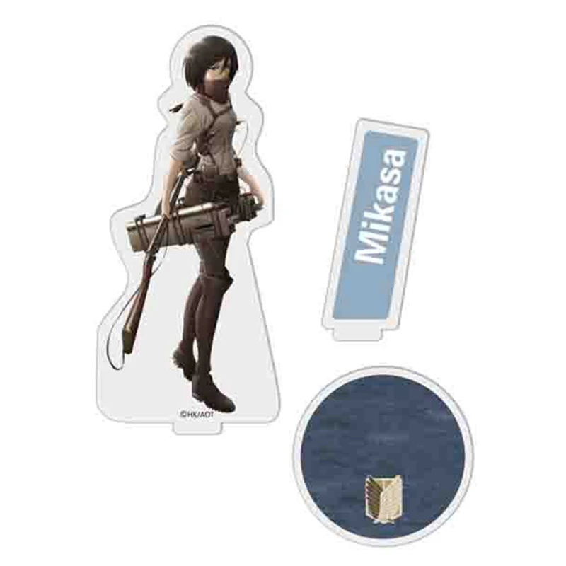 

Anime Attack on Titan Acrylic Comic Figures Ackerman Eren Jaeger Stand Model Plate Desk Decor Ornaments Fans Collections 15cm