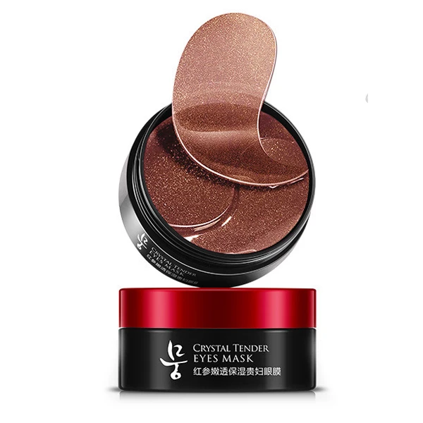 RED GINSENG Корейская коллагеновая маска для глаз с черным жемчугом, против морщин, Спящая маска для глаз, темные круги, мешки для глаз, золотистый гель, маска для ухода за глазами - Цвет: RED GINSENG
