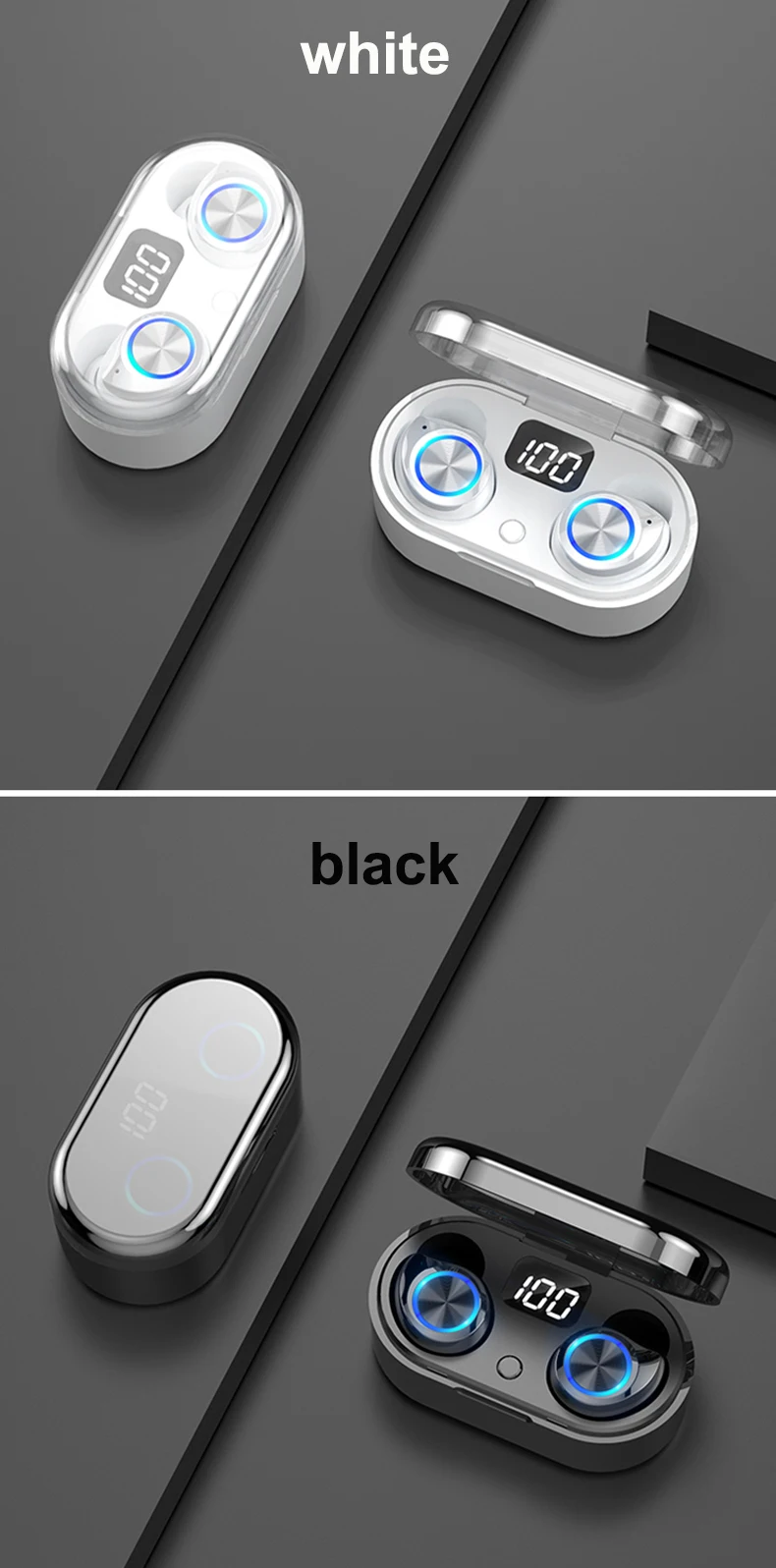DAG TW80 беспроводные наушники Bluetooth 5,0 наушники бас HiFi Steroe наушники TWS мини наушники с микрофоном+ светодиодный дисплей зарядка