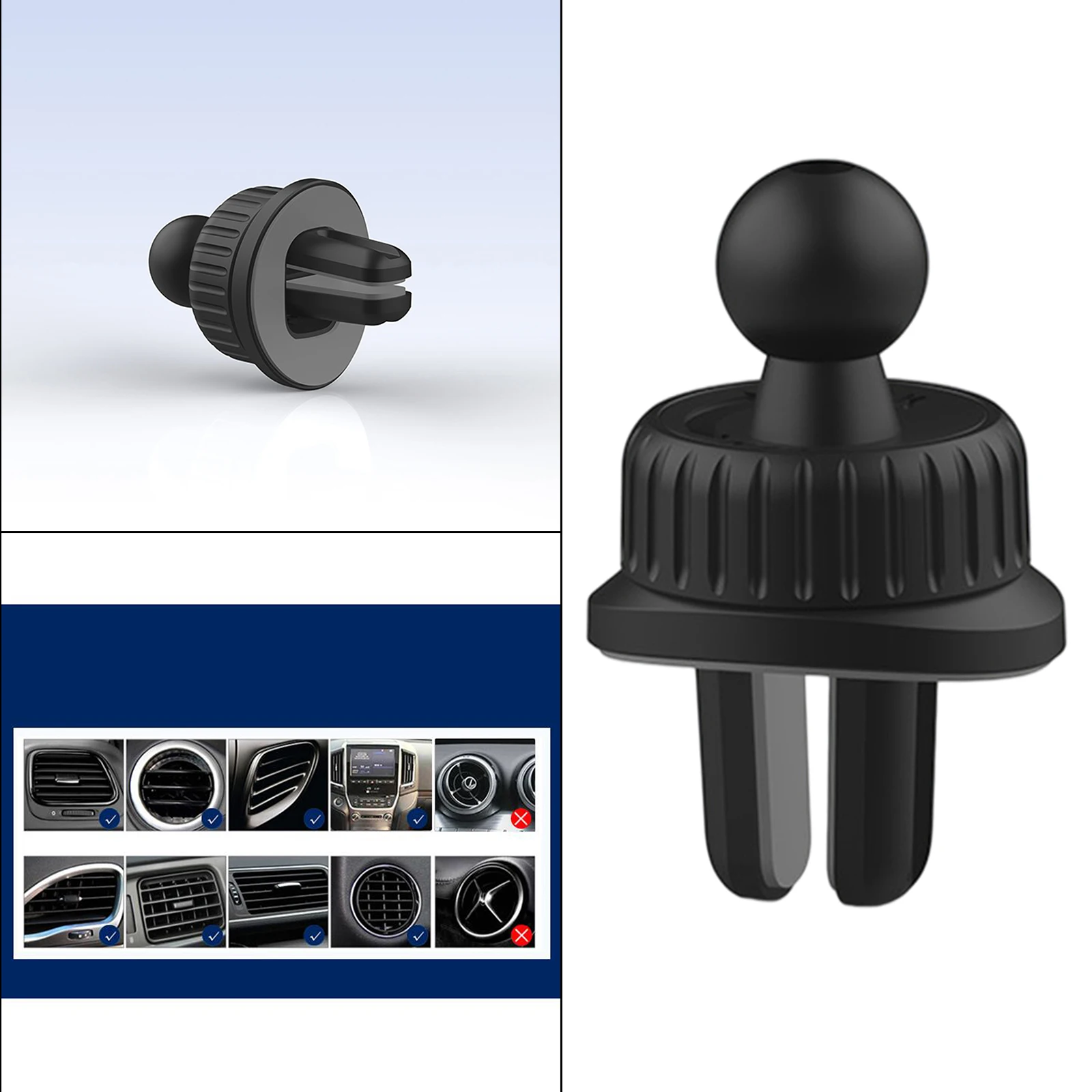 

Подставка для телефона Универсальная регулируемая ручка для держателя мобильного телефона Автомобильный зажим для вентиляционного отвер...