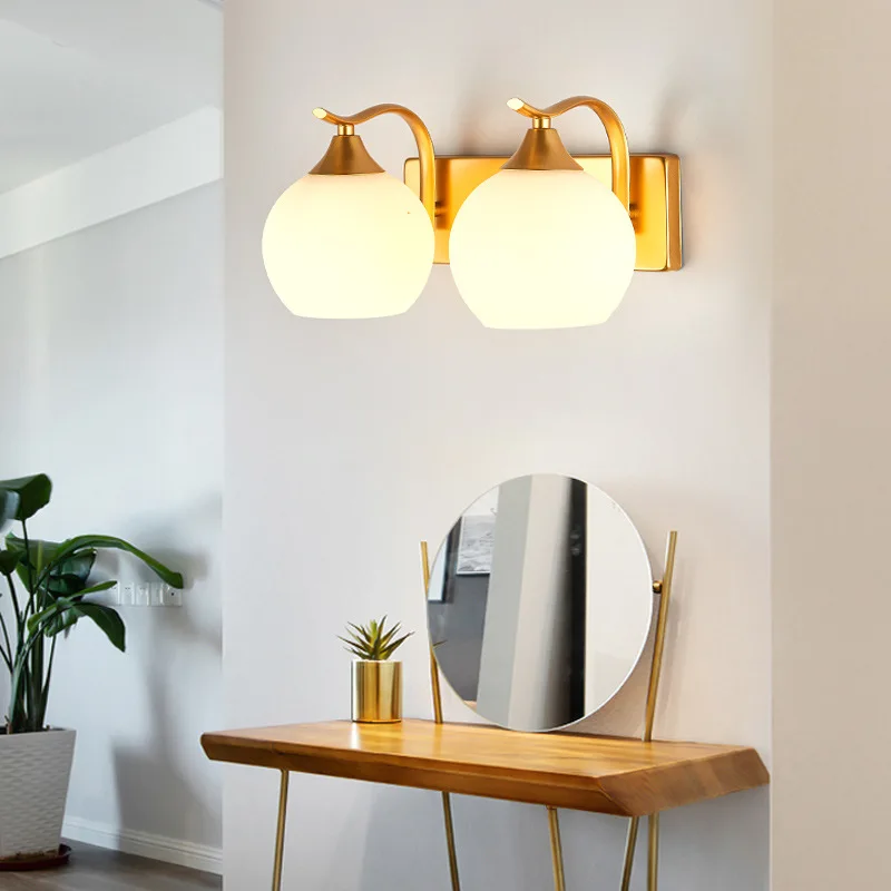 Post-modern glass LED wall light E27 Indoor lighting bedside lamp Nodic dining bedroom porch backgroud decorated AC85-265V | Освещение