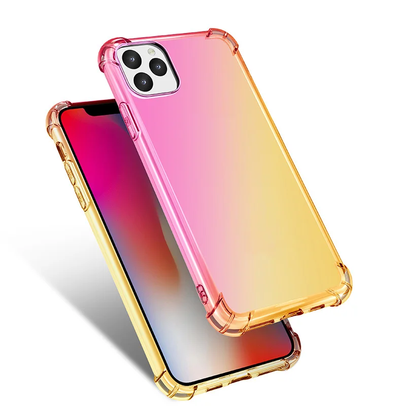 03 Чехол для телефона Iphone 11 Pro Max градиентный Цветной корпус телефона четыре угла анти-падение ультра-тонкий защитный чехол Модный ультратонкий - Цвет: 03