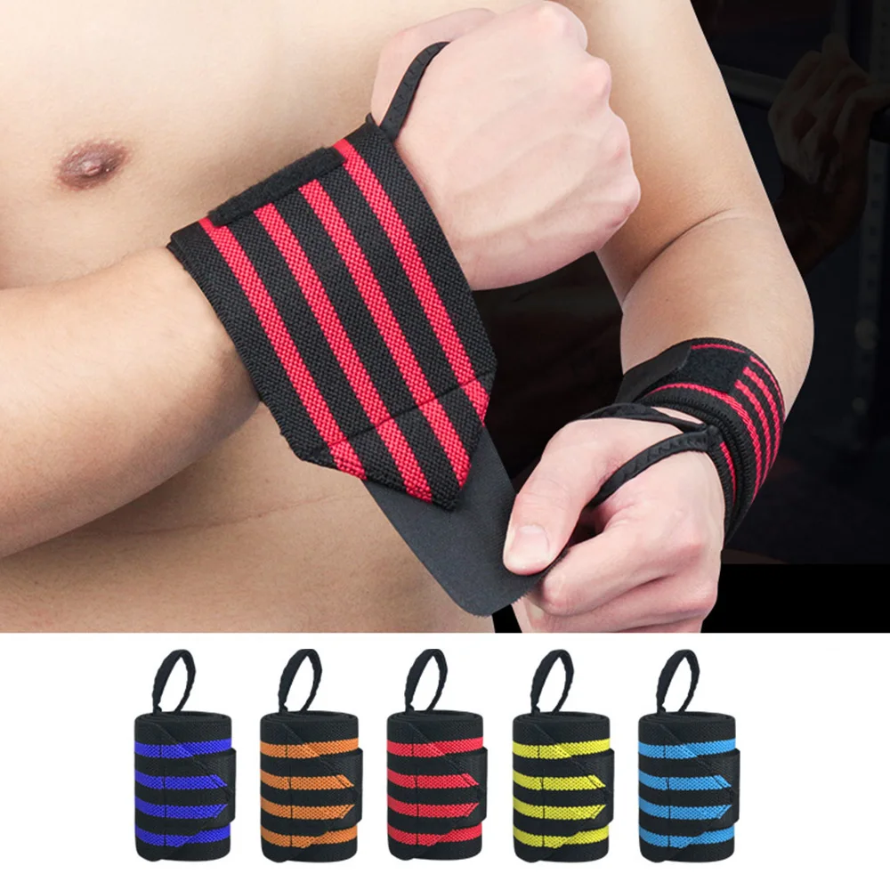 

1Pair Adjustable Wristband Elastic Wrist Wraps Bandages For Weightlifting Basketball Powerlifting Breathable Wrist Support