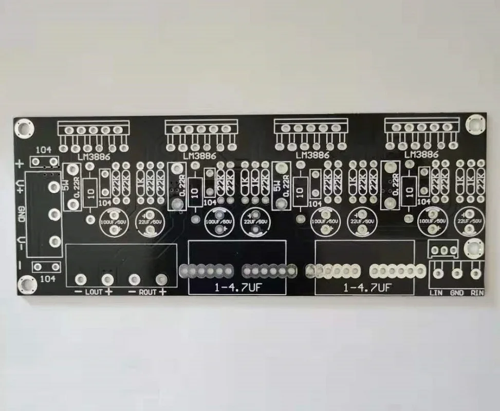 Усилитель мощности LM3886TF 4 Abreast BTL 2,0 каналов 130 Вт + 130 Вт аудио, печатная плата, пустая плата DC +-20- 35 в