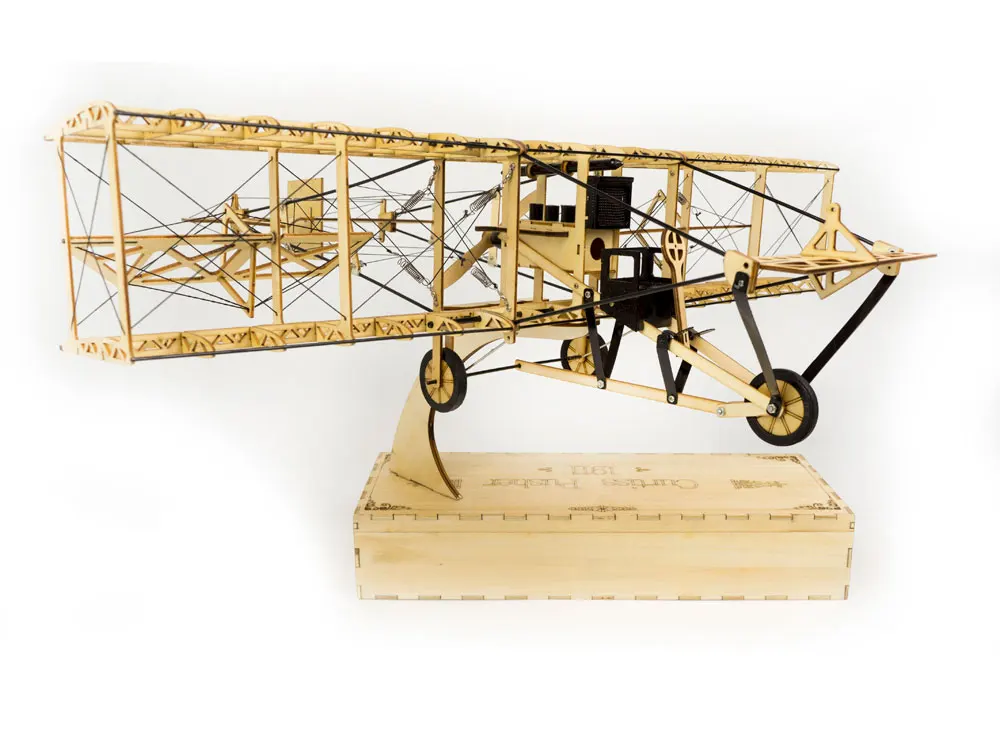 Статическая модель, модели самолетов, Curtiss толкатель статическая шкала дисплей копия, набор из пробкового дерева, Balsawood самолет
