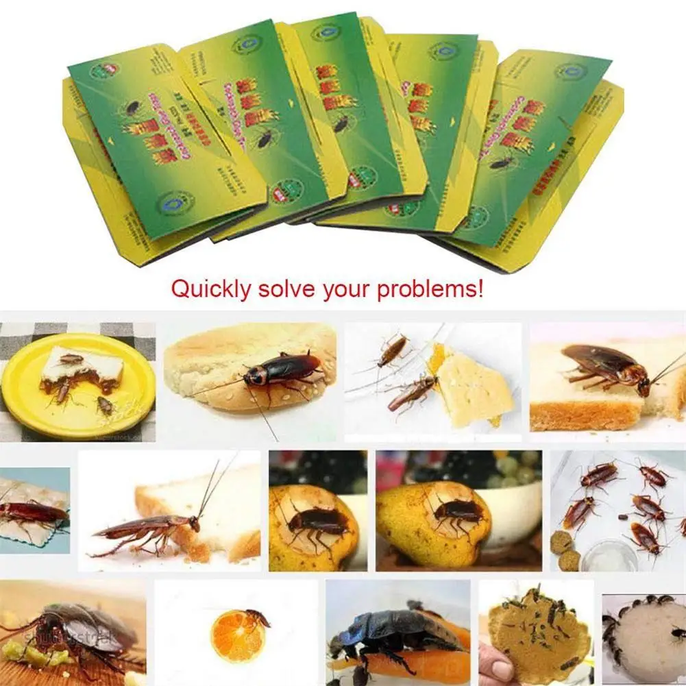 5PCS Cockroach Catcher Sticky Raft Catching With Attractant Powerful Glue Trap Nontoxic Bait | Дом и сад