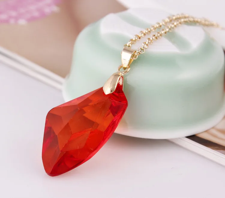 

Wholesale 20pcs/Lot Magic Stone Necklace Pendants Toy Fly Thief The Philosopher's Red Stones Ruby Necklace