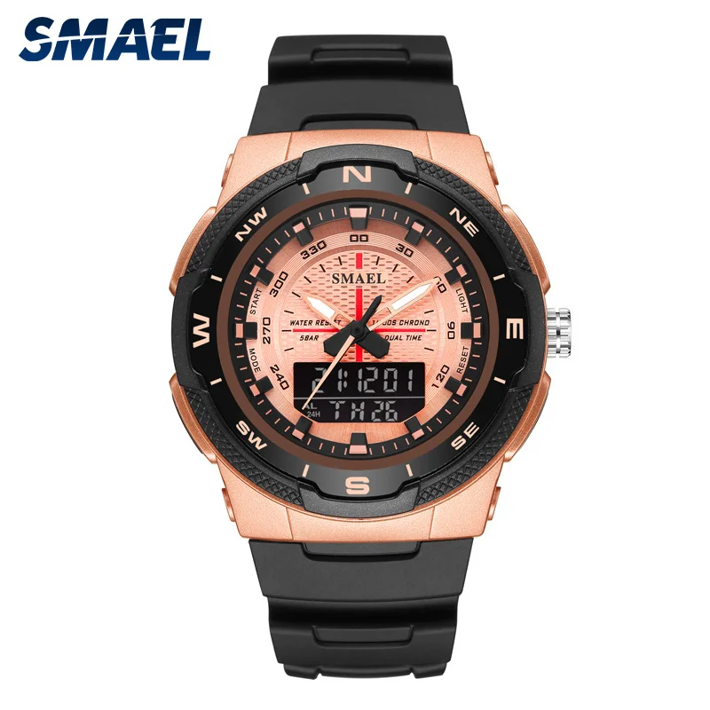 

SMAEL Men's Wrist Watches Digital Dual Time Luxury Multifunctional Electronic Watch Sport Watches 1362 relogio masculino 2020