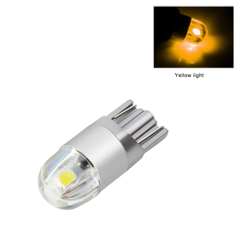 Цвет: желтый 1 шт. светодиодный Габаритные фонари автомобильные T10 3030 2SMD Автомобильная дверь номерного знака указатель поворота Лампочка Авто аксессуары интерьер автомобиля стиль - Испускаемый цвет: Цвет: желтый